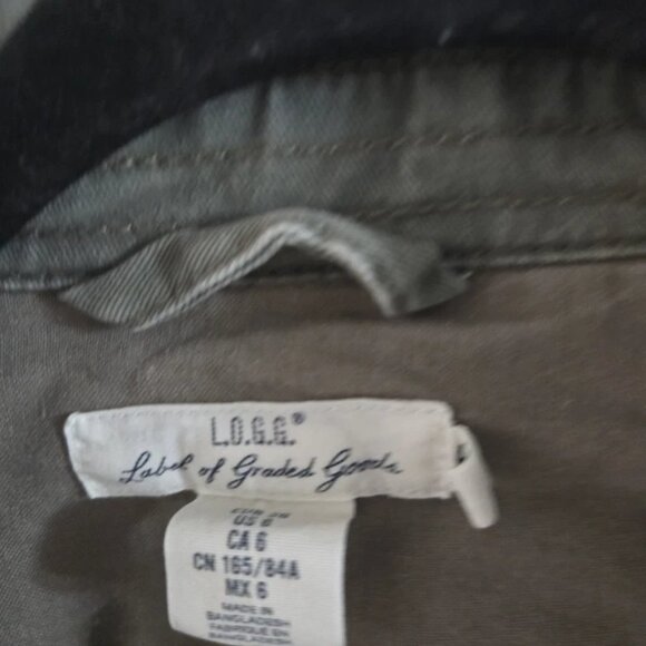 H&M CARGO UTILITY JACKET Women's  Army Green size 6 - Picture 5 of 6